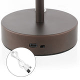 Carson 12.75" Modern Minimalist Iron Rechargeable Integrated LED Table Lamp - JONATHAN Y
