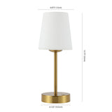 Carson 12.75" Modern Minimalist Iron Rechargeable Integrated LED Table Lamp