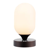Eli 8" Bohemian Farmhouse Iron Rechargeable Integrated LED Table Lamp - JONATHAN Y