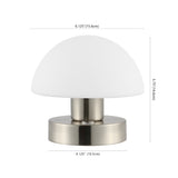 Zoe 5.75" Bohemian Farmhouse Iron Rechargeable Integrated LED Table Lamp - JONATHAN Y