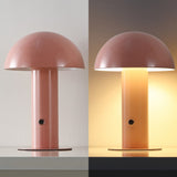 Boletus 10.75" Contemporary Bohemian Rechargeable/Cordless Iron Integrated LED Mushroom Table Lamp
