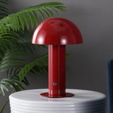 Boletus 10.75" Contemporary Bohemian Rechargeable/Cordless Iron Integrated LED Mushroom Table Lamp