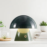 Porcini 7" Contemporary Bohemian Rechargeable/Cordless Iron Integrated LED Mushroom Table Lamp