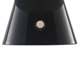 Porcini 7" Contemporary Bohemian Rechargeable/Cordless Iron Integrated LED Mushroom Table Lamp