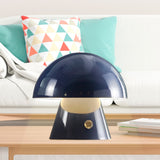 Porcini 7" Contemporary Bohemian Rechargeable/Cordless Iron Integrated LED Mushroom Table Lamp