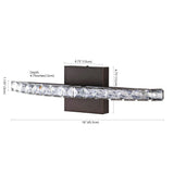 Alyson 18" Bohemian Industrial Iron/Acrylic Integrated LED Vanity Light - JONATHAN Y