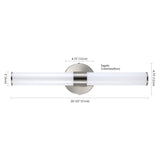 Brooks 20.13" Industrial Mid-Century Iron Integrated LED Vanity Light - JONATHAN Y