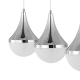 Elyse Teardrop Modern Mid-Century Iron/Acrylic Integrated Linear LED Pendant - JONATHAN Y