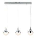 Elyse Teardrop Modern Mid-Century Iron/Acrylic Integrated Linear LED Pendant - JONATHAN Y