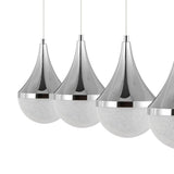 Elyse Teardrop Modern Mid-Century Iron/Acrylic Integrated Linear LED Pendant - JONATHAN Y