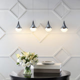 Elyse Teardrop Modern Mid-Century Iron/Acrylic Integrated Linear LED Pendant - JONATHAN Y