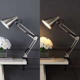 Odile 28.5" Classic Industrial Adjustable Articulated Clamp-On LED Task Lamp - JONATHAN Y