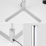 Potts 60.5" Modern Contemporary Aluminum/Iron Integrated LED Post Floor Lamp - JONATHAN Y
