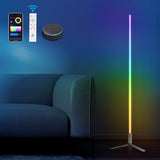 Potts 60.5" Modern Contemporary Aluminum/Iron Integrated LED Post Floor Lamp - JONATHAN Y