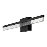 Mario Modern Contemporary 360-Degree Rotatable Iron/Seeded Acrylic Integrated LED Vanity Light - JONATHAN Y