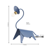Bradley 16" Modern Industrial Iron Brachiosaurus LED Kids' Lamp