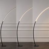 Enzo 68" Contemporary Minimalist Metal Arc Dimmable Integrated LED Floor Lamp - JONATHAN Y