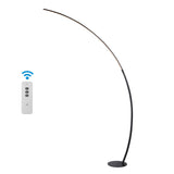 Enzo 68" Contemporary Minimalist Metal Arc Dimmable Integrated LED Floor Lamp - JONATHAN Y