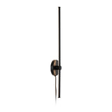 Anton 27.25" Modern Minimalist Iron Adjustable Bar Integrated LED Plug-In Sconce - JONATHAN Y