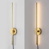 Anton 27.25" Modern Minimalist Iron Adjustable Bar Integrated LED Plug-In Sconce - JONATHAN Y