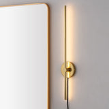 Anton 27.25" Modern Minimalist Iron Adjustable Bar Integrated LED Plug-In Sconce - JONATHAN Y