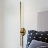 Anton 27.25" Modern Minimalist Iron Adjustable Bar Integrated LED Plug-In Sconce - JONATHAN Y