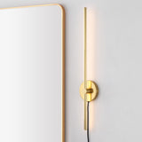 Anton 27.25" Modern Minimalist Iron Adjustable Bar Integrated LED Plug-In Sconce - JONATHAN Y