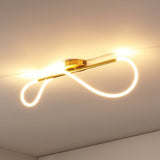 Alessio Contemporary Minimalist 360 Adjustable Silicone Neon Rope Dimmable Linear Integrated LED Flush Mount - JONATHAN Y