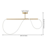 Alessio Contemporary Minimalist 360 Adjustable Silicone Neon Rope Dimmable Linear Integrated LED Flush Mount