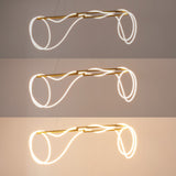 Lisette 59" Contemporary Minimalist 360 Adjustable Silicone Rope/Metal Dimmable Integrated LED Chandelier - JONATHAN Y