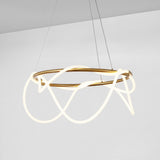 Lisette 25" Contemporary Minimalist 360 Adjustable Silicone Neon Rope Dimmable Integrated LED Chandelier - JONATHAN Y