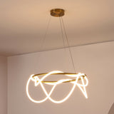 Lisette 25" Contemporary Minimalist 360 Adjustable Silicone Neon Rope Dimmable Integrated LED Chandelier - JONATHAN Y