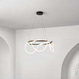 Lisette 25" Contemporary Minimalist 360 Adjustable Silicone Neon Rope Dimmable Integrated LED Chandelier - JONATHAN Y
