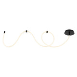 Serafina Contemporary Minimalist 360 Adjustable Silicone Neon Rope Dimmable Linear Integrated LED Flush Mount - JONATHAN Y