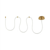 Serafina Contemporary Minimalist 360 Adjustable Silicone Neon Rope Dimmable Linear Integrated LED Flush Mount Brass Gold / 62'' – OFF
