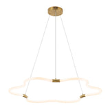 Nuvola 31.5" Contemporary Minimalist Metal/Acrylic Adjustable Dimmable Cloud Integrated LED Chandelier - JONATHAN Y