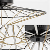 Anders 23.25" Contemporary Scandinavian Dimmable Stripe UFO Integrated LED Flush Mount - JONATHAN Y