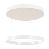 Jense 23.75" Minimalist Modern Metal Adjustable Dimmable Ring LED Pendant - JONATHAN Y