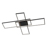 Palco 39" Contemporary Minimalist Metal Adjustable Dimmable Geometric Integrated LED Flush Mount - JONATHAN Y