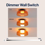 Kalmar 12" Modern Minimalist Iron/Glass Dimmable Integrated LED Flush Mount