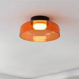 Kalmar 12" Modern Minimalist Iron/Glass Dimmable Integrated LED Flush Mount