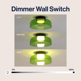 Kalmar 12" Modern Minimalist Iron/Glass Dimmable Integrated LED Flush Mount