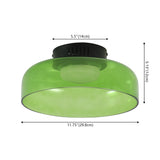 Kalmar 12" Modern Minimalist Iron/Glass Dimmable Integrated LED Flush Mount