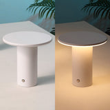 Gio 7.5" Modern Minimalist Column Rechargeable/Cordless Dimmable Integrated LED Table Lamp with Touch Sensor Set 2