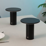 Gio 7.5" Modern Minimalist Column Rechargeable/Cordless Dimmable Integrated LED Table Lamp with Touch Sensor Set 2