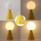 Macie 11.75" Modern Minimalist Globe Rechargeable/Cordless Dimmable Integrated LED Table Lamp with Touch Sensor Set 2