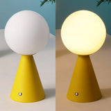 Macie 11.75" Modern Minimalist Globe Rechargeable/Cordless Dimmable Integrated LED Table Lamp with Touch Sensor Set 2