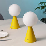 Macie 11.75" Modern Minimalist Globe Rechargeable/Cordless Dimmable Integrated LED Table Lamp with Touch Sensor Set 2