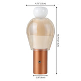 Evonne 10.75" Modern Glam Candle-Style Rechargeable/Cordless Dimmable Integrated LED Table Lamp with Touch Sensor
