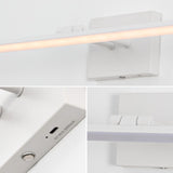 Santino 28" Modern Minimalist Swivel Integrated Dimmable LED Rechargeable Picture Light with Touch Sensor - JONATHAN Y